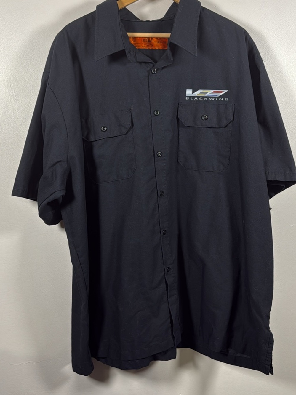 Red Kap Blackwing Men's Black Short-Sleeve Button-Down Work Shirt